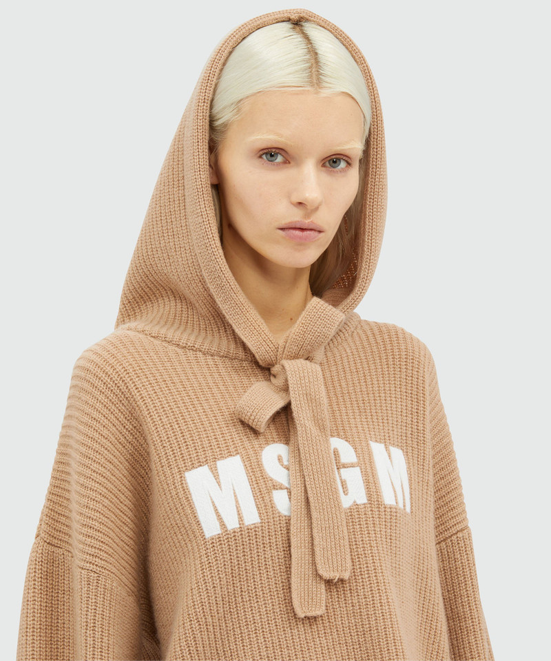 충격 로고를 가진 모직과 cashmere 건빵 스웨터 5
