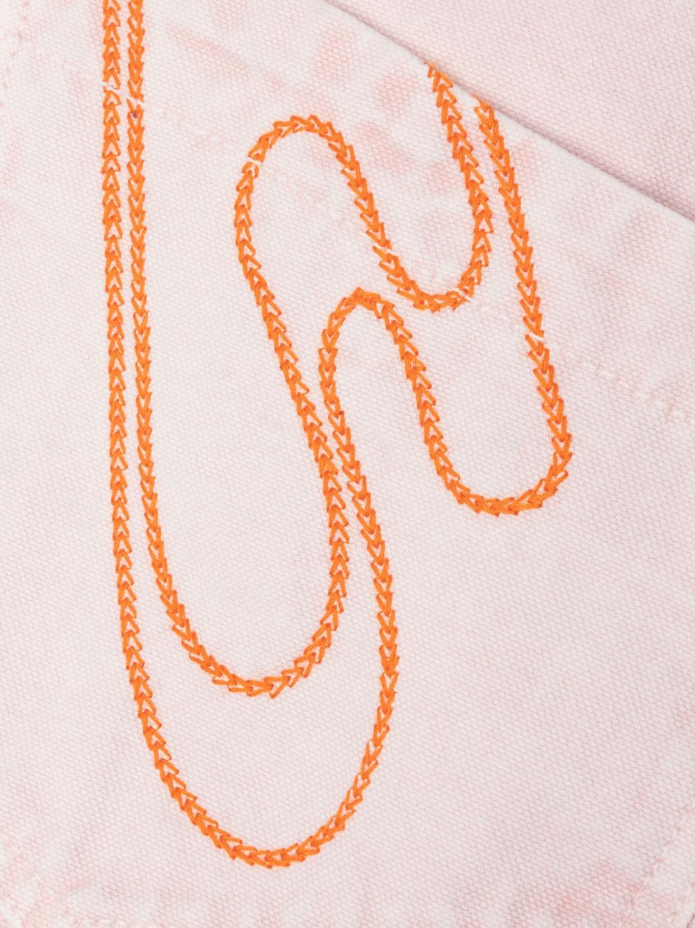 Rich Kid frayed-detail embroidered jeans - 4