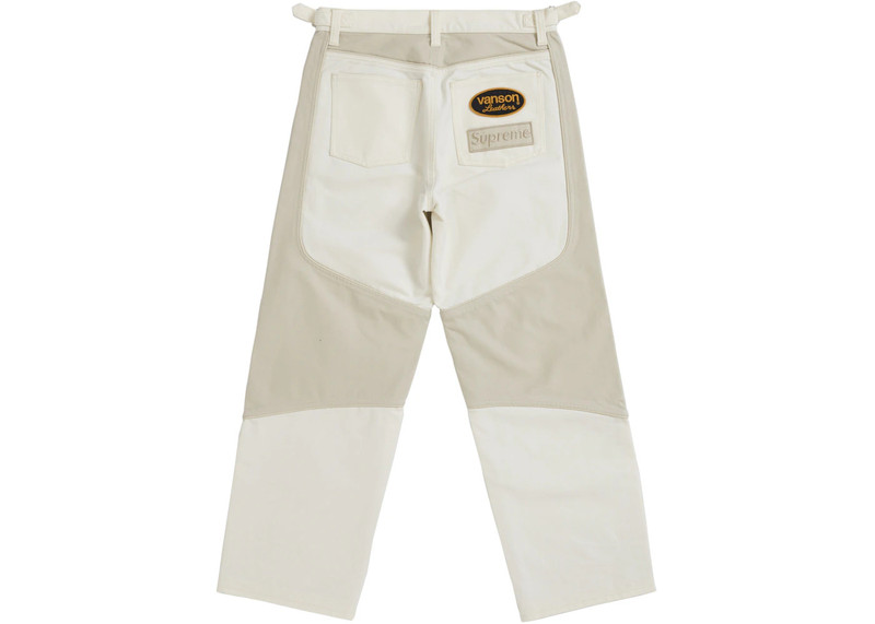 Supreme Supreme Vanson Leathers Cordura Cotton Pant White outlook