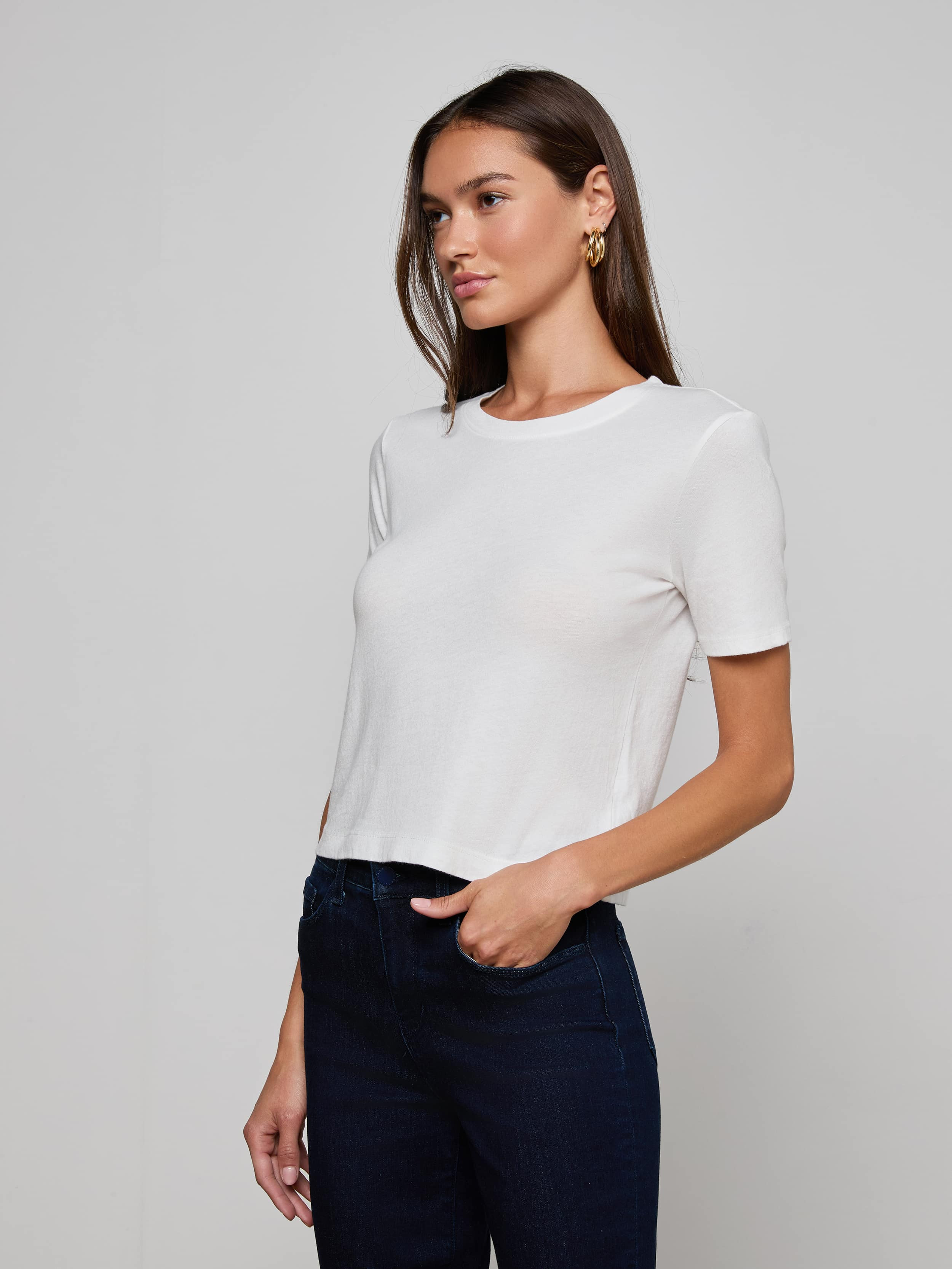 Stormy Cropped Cotton Tee - 3