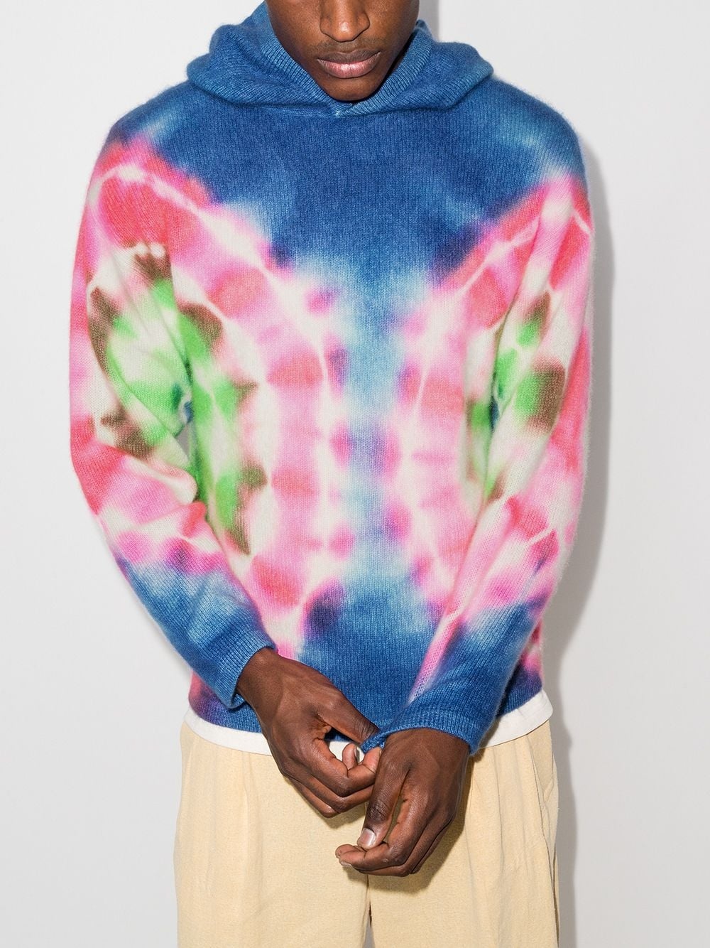 Olympus knitted tie-dye hoodie - 2