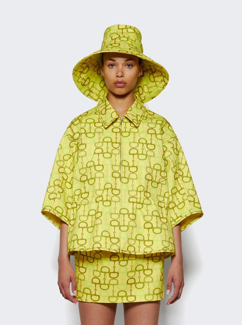 GUCCI Horsebit Bomber Jacket Lime Green outlook