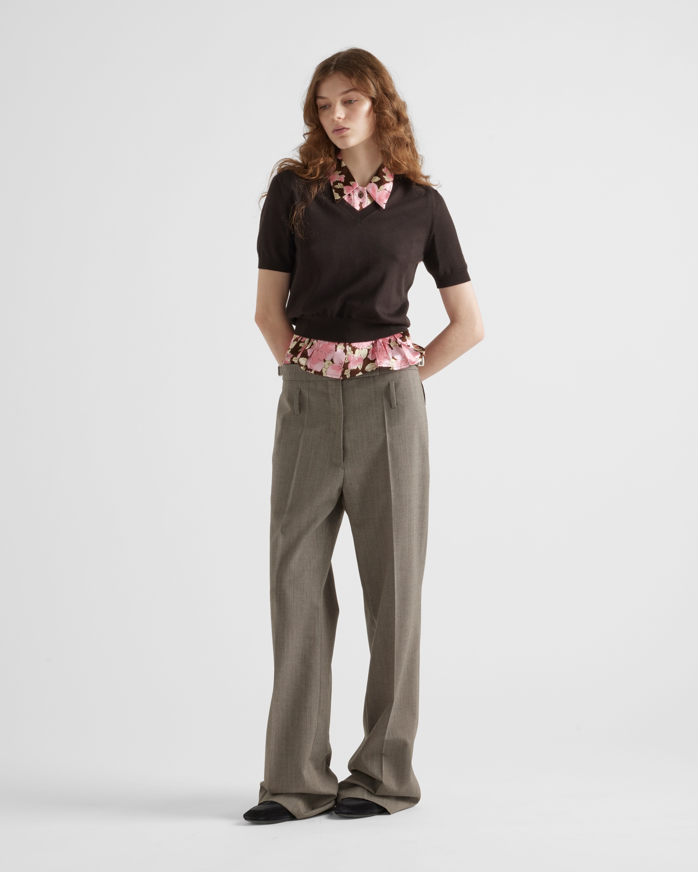 Technical wool pants with belt - 2
