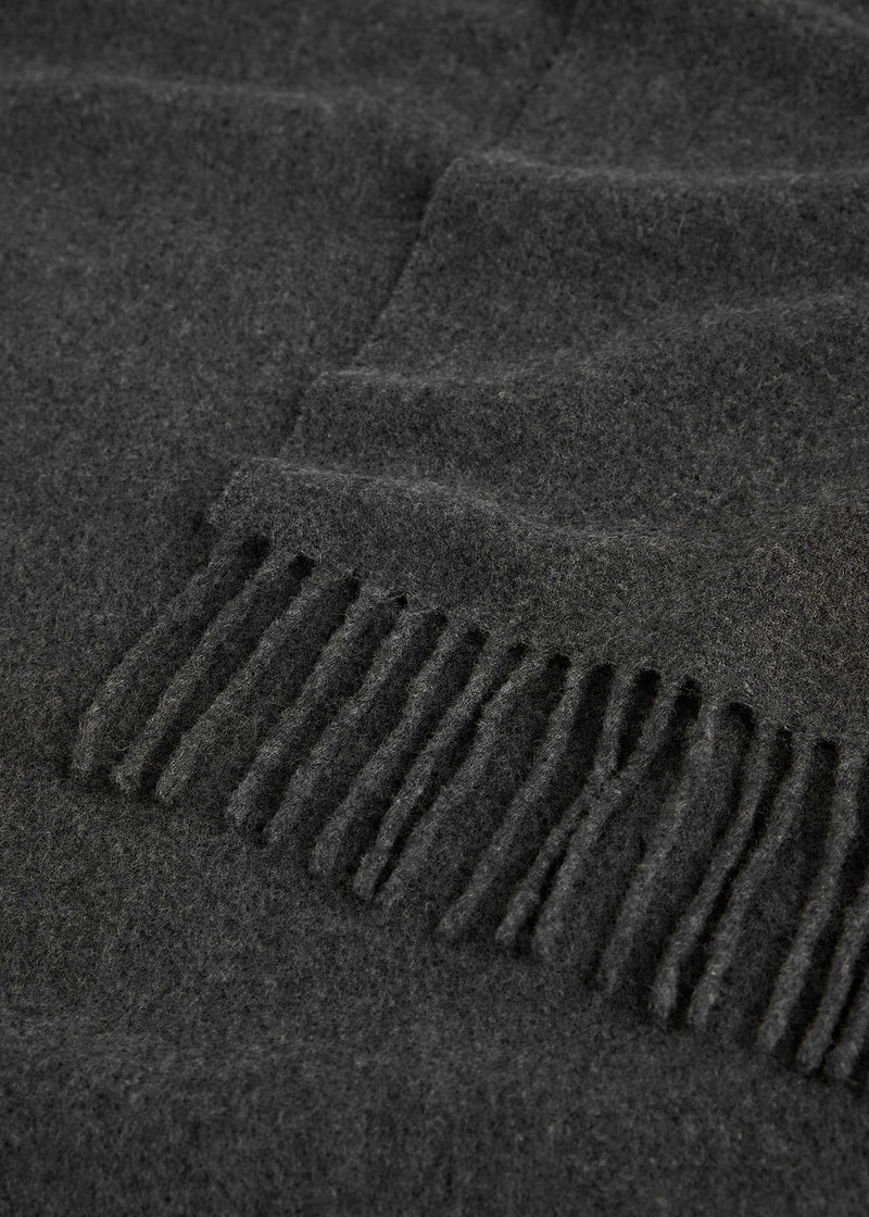 Classic wool scarf dark grey mélange 3