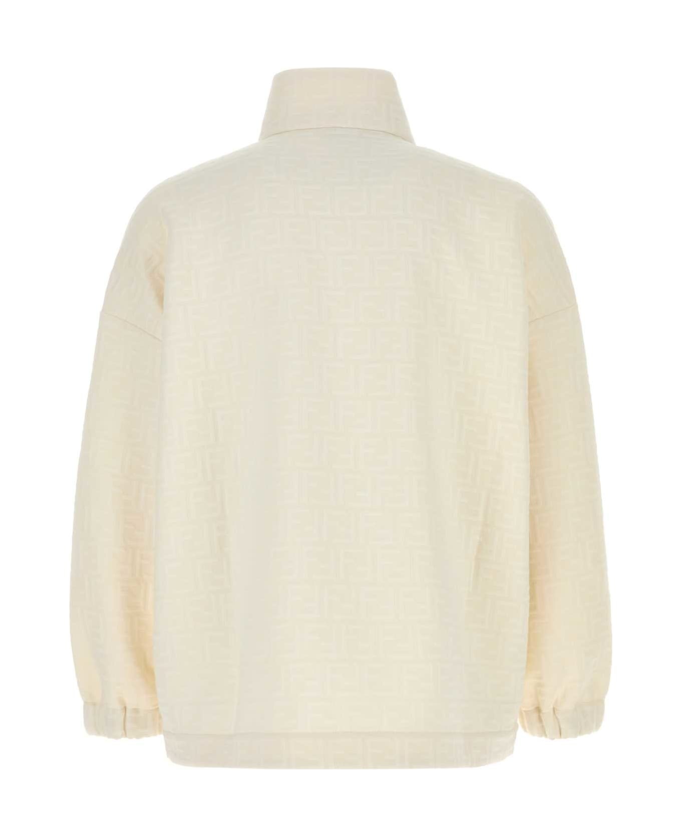 Ivory Polyester Blend Sweatshirt - 1