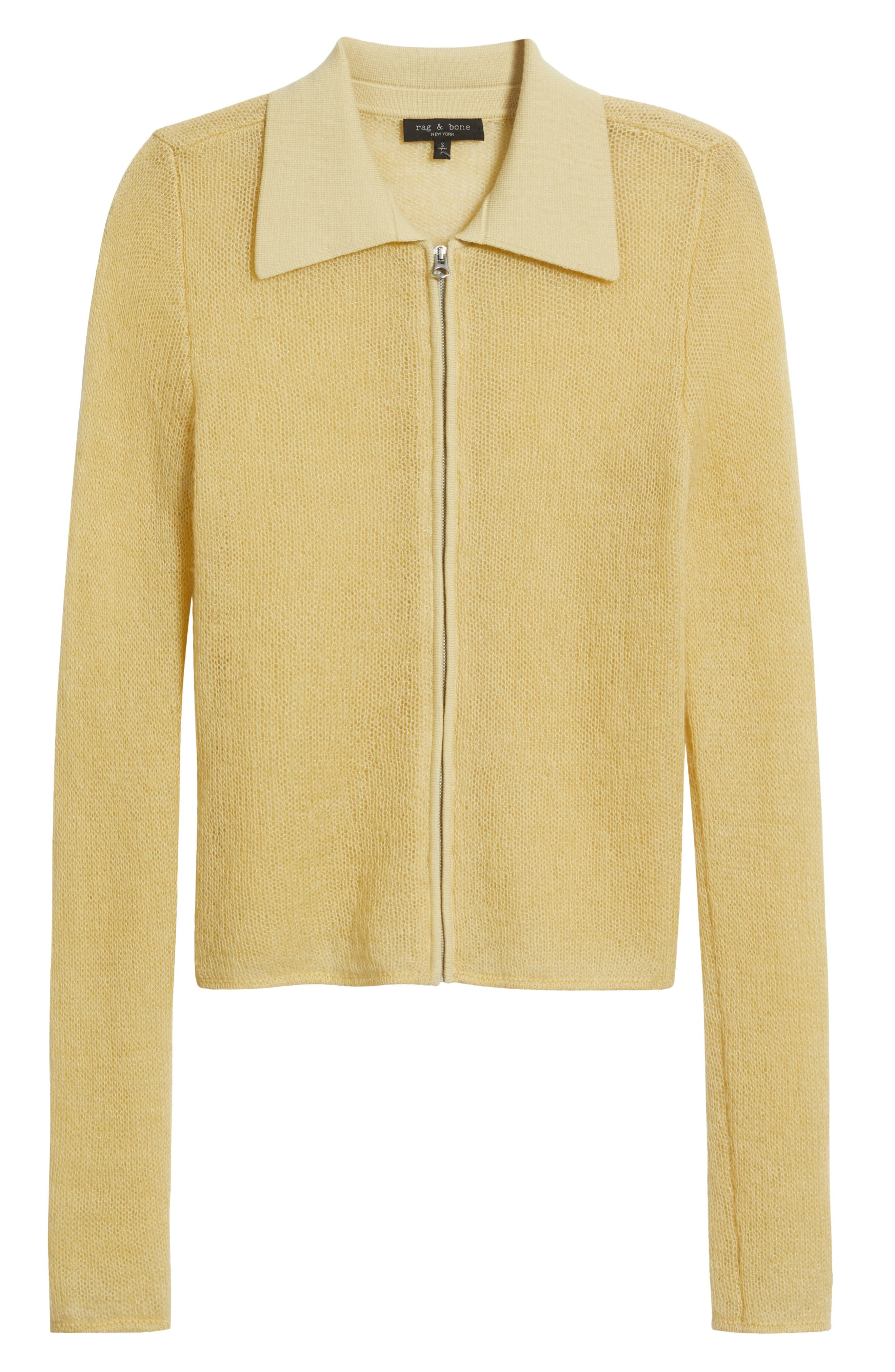 rag & bone Leva Zip Cardigan in Butter at Nordstrom - 5
