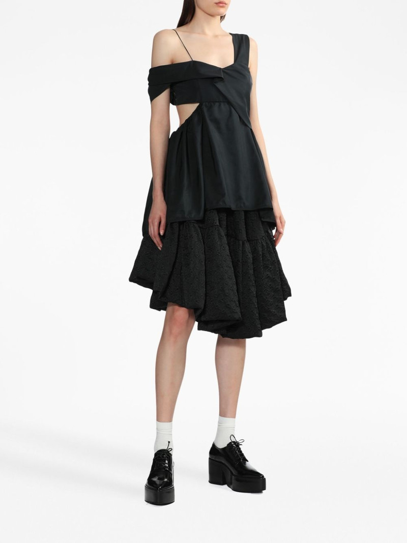 CECILIE BAHNSEN Sarina asymmetric voluminous tiered skirt outlook
