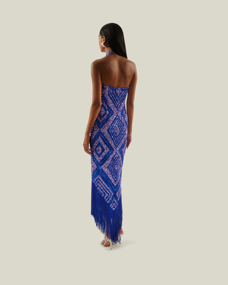 Nina Flapper Dress in Royal Blue 3