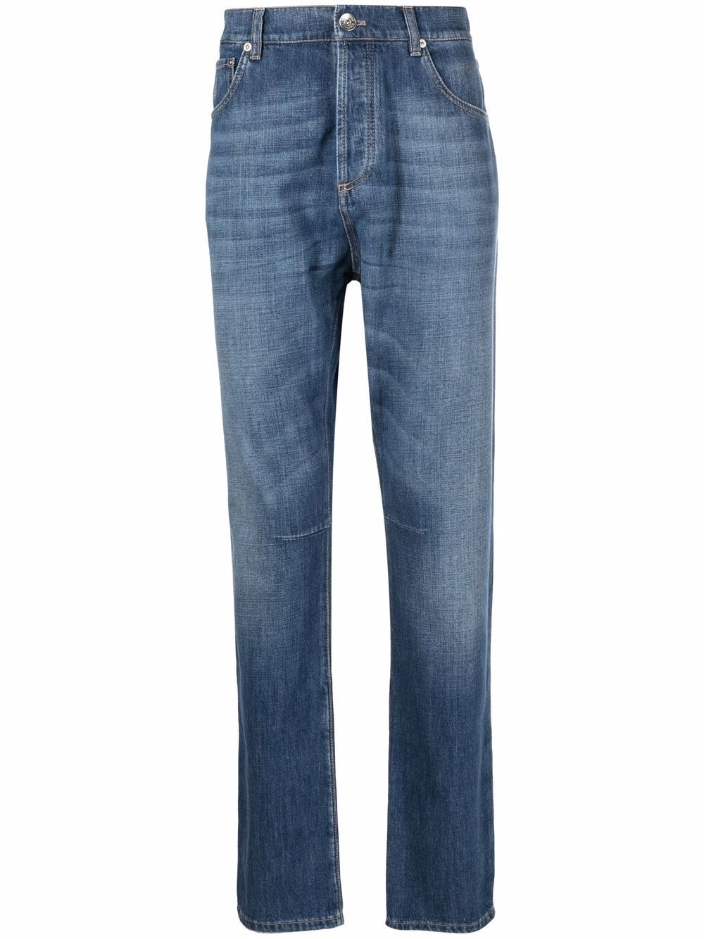 light-wash straight-leg jeans - 1