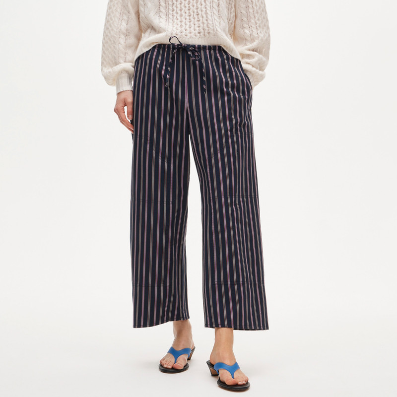 Luna pant in striped cotton poplin 3