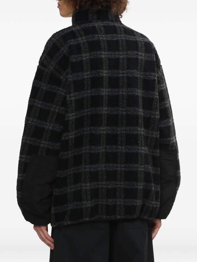 zip-up checked overshirt 4