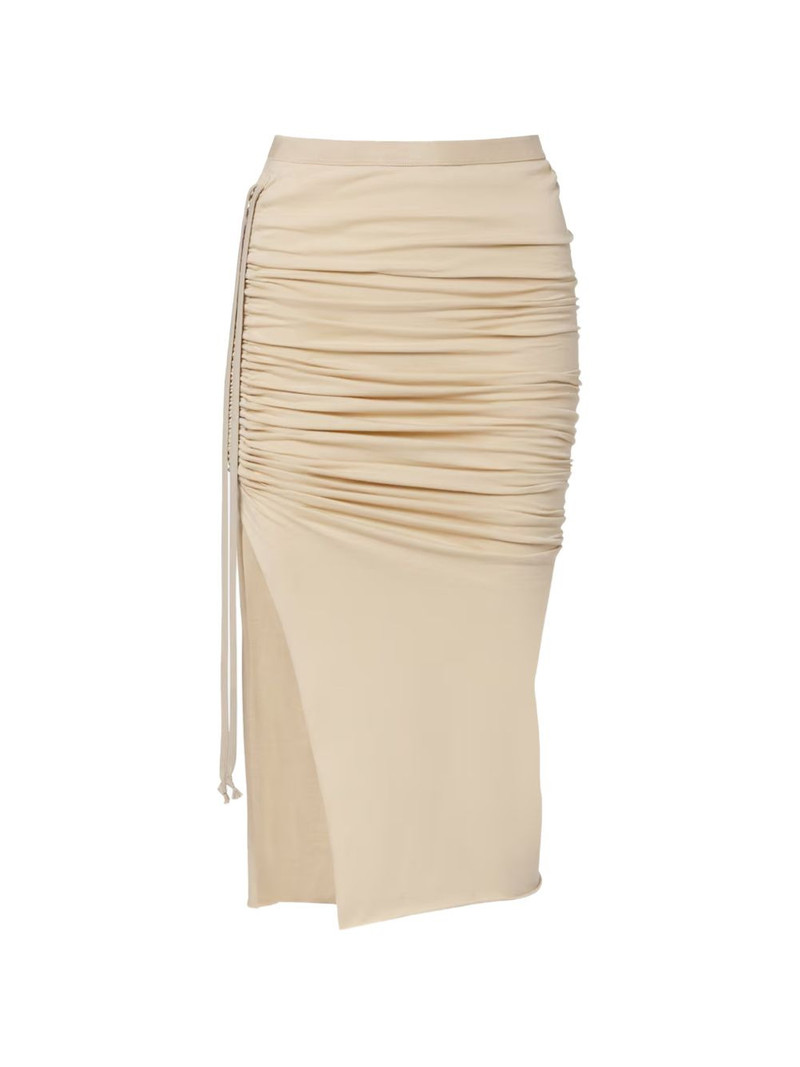 Edfu ruched side-slit midi skirt 1
