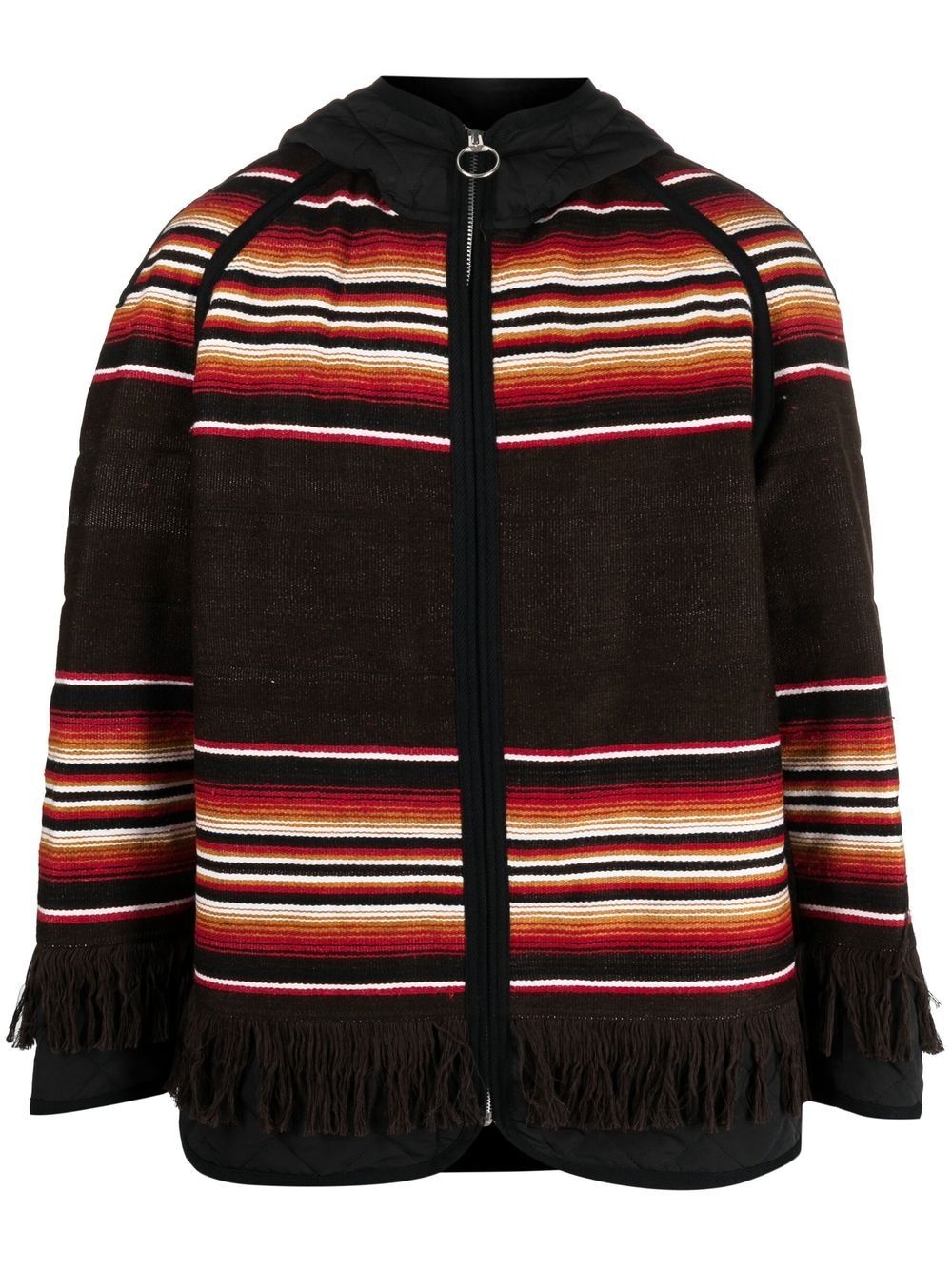 Junya Watanabe MAN striped zip-up hoodie | REVERSIBLE