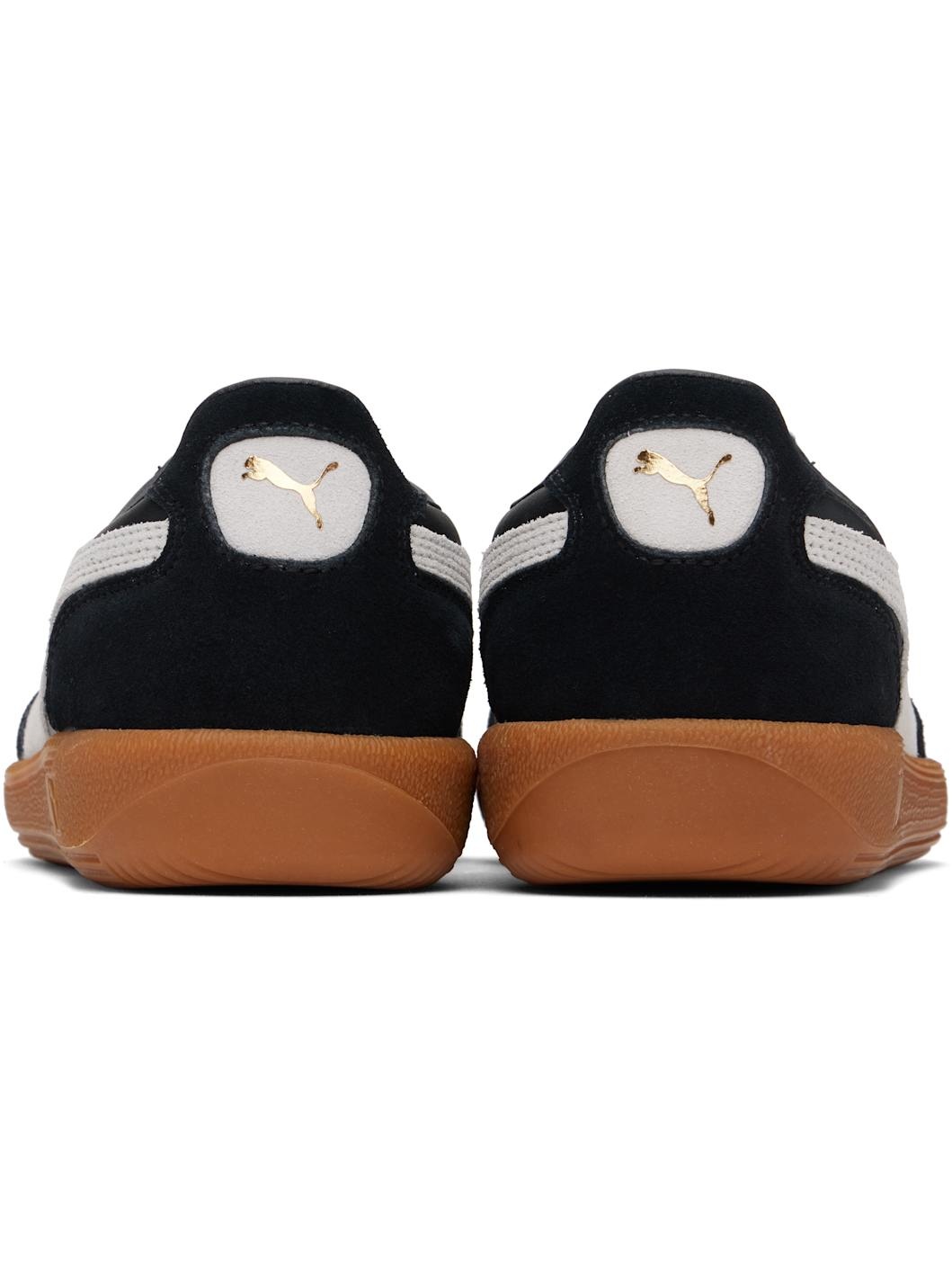 Black & Gray Palermo Leather Sneakers - 2