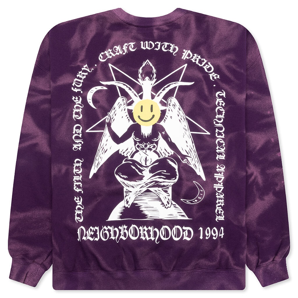 TIE DYE SWEAT L/S SHIRT - PURPLE - 2
