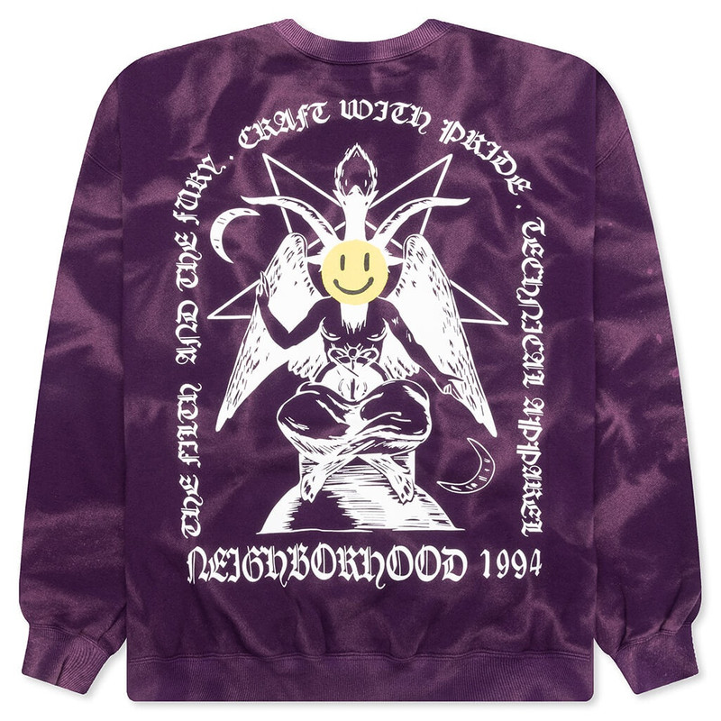 NEIGHBORHOOD TIE DYE SWEAT L/S SHIRT - PURPLE outlook