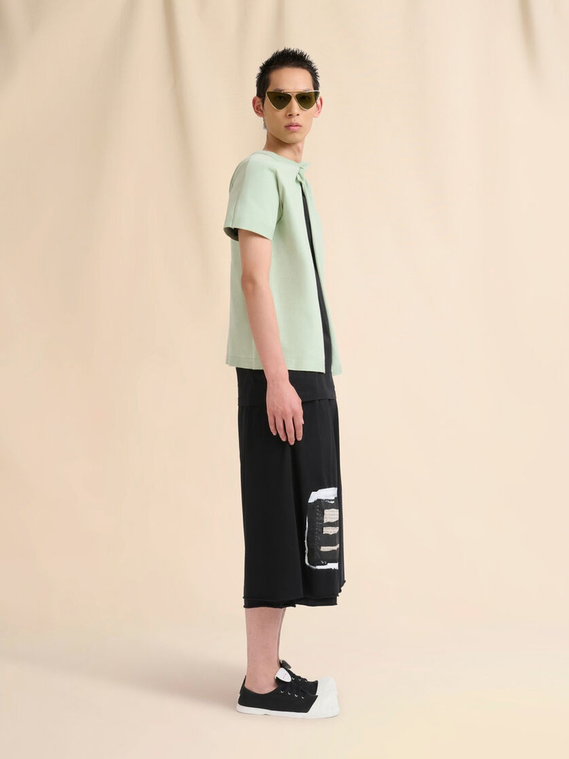 GREEN COTTON OPEN-BACK T-SHIRT WITH TRUNKAROO POCKET 5