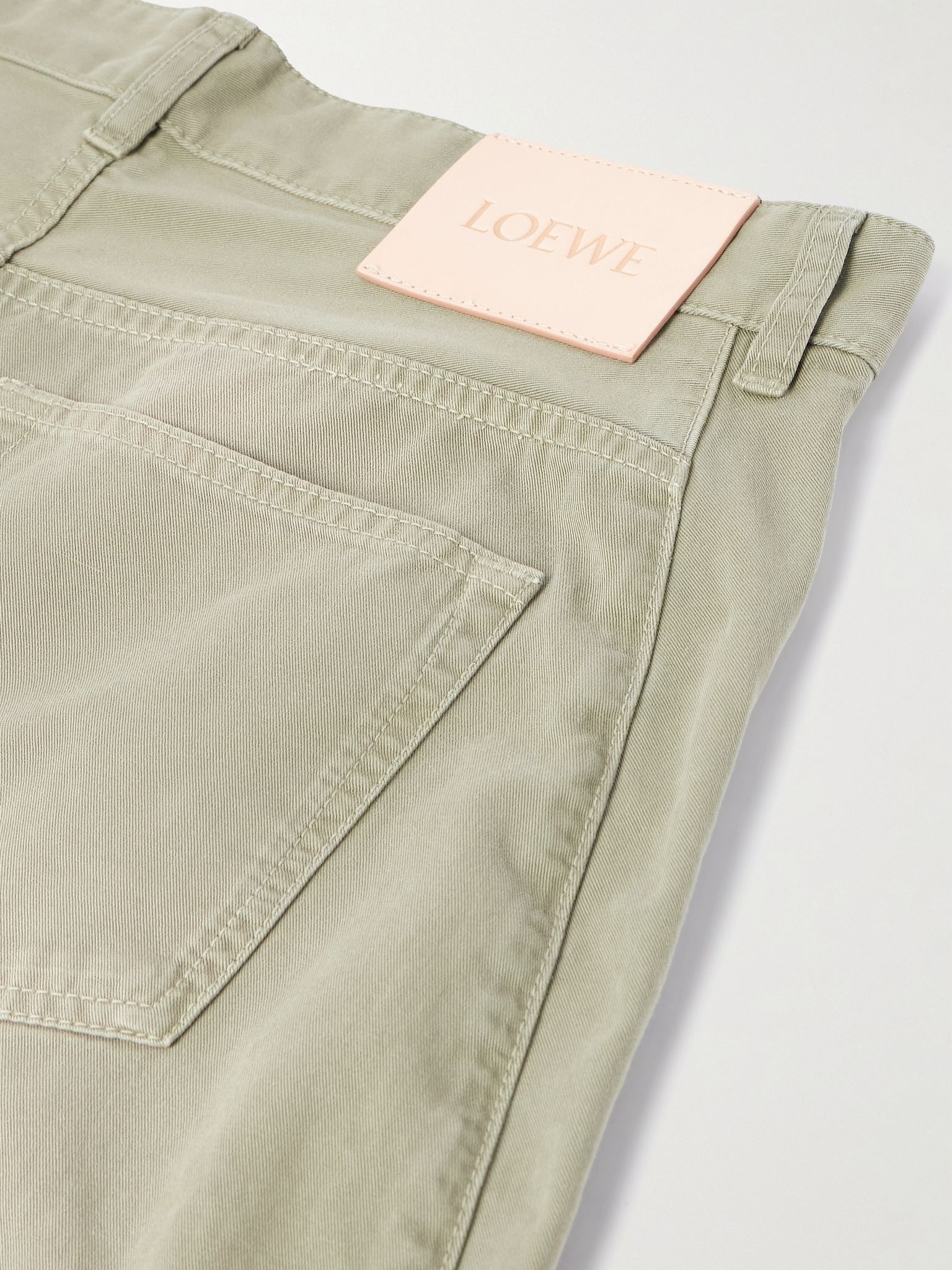 + Paula's Ibiza Barrel-Leg Cotton-Twill Trousers Green - 5