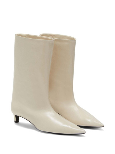 Jil Sander 30mm leather ankle boots outlook