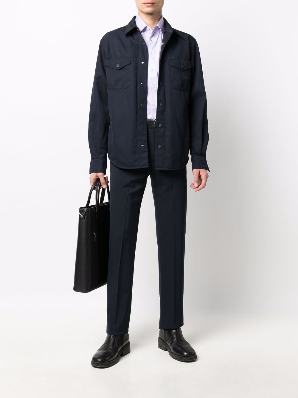 long-sleeved shirt jacket - 2