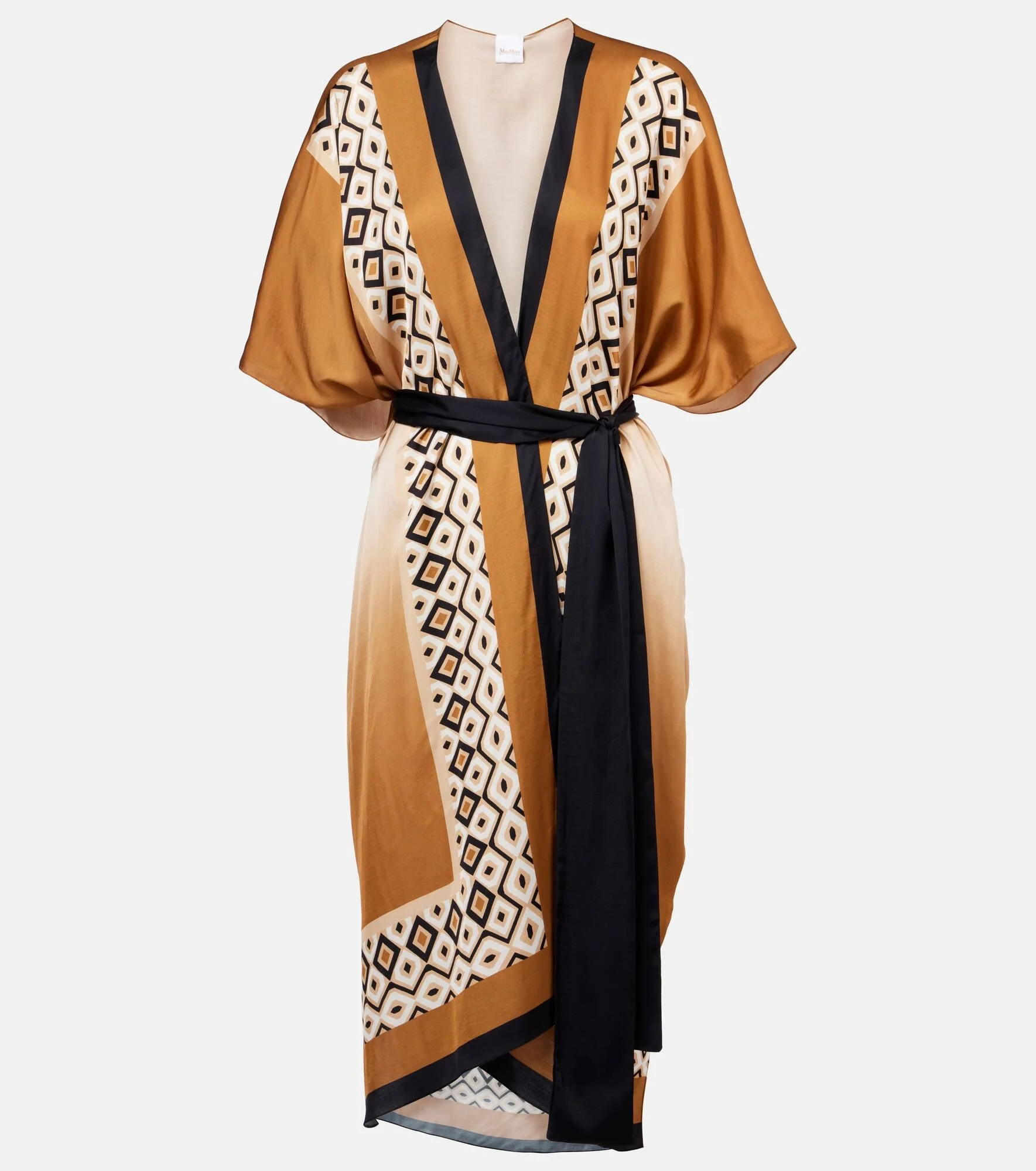 Dany printed satin beach cover-up - 1