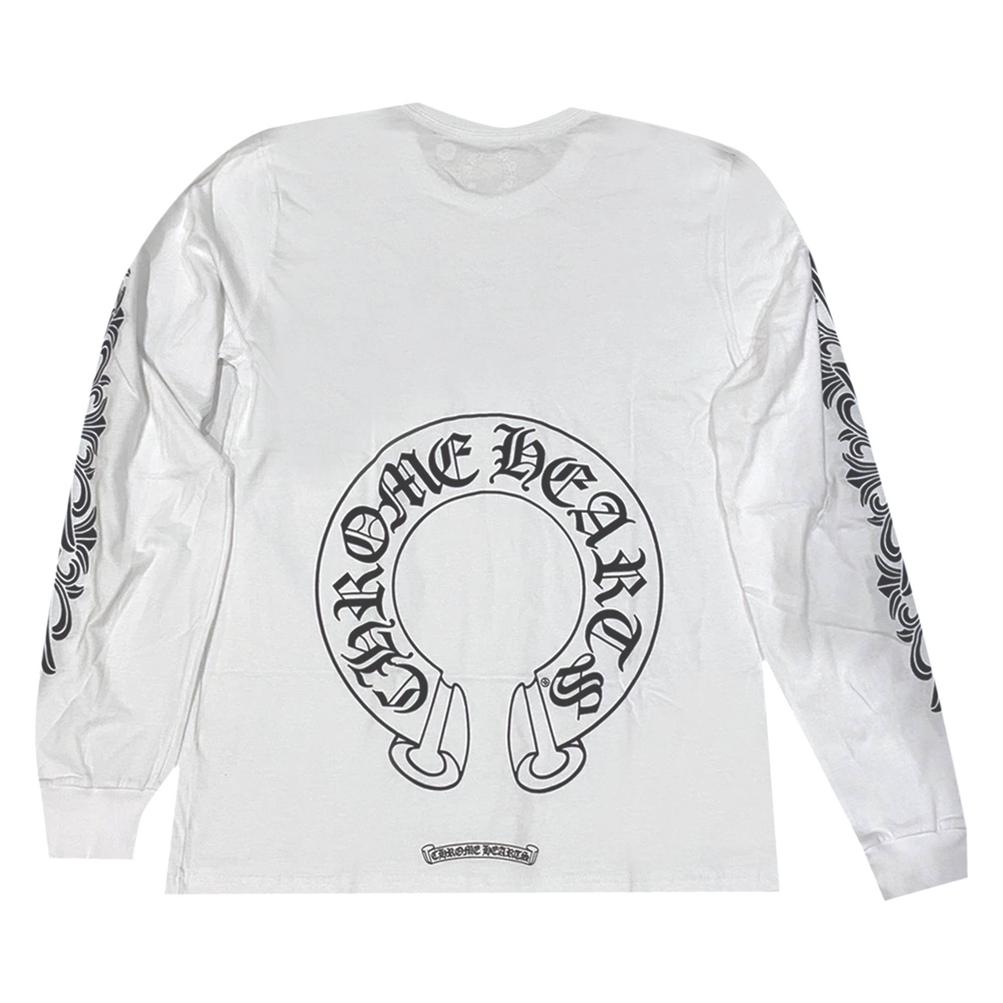 Chrome Hearts Floral Long-Sleeve 'White/Black' - 2