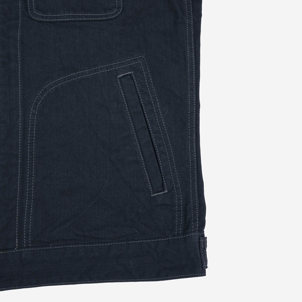 IHJ-124-BLK 10oz Herringbone Work Jacket - Black - 15