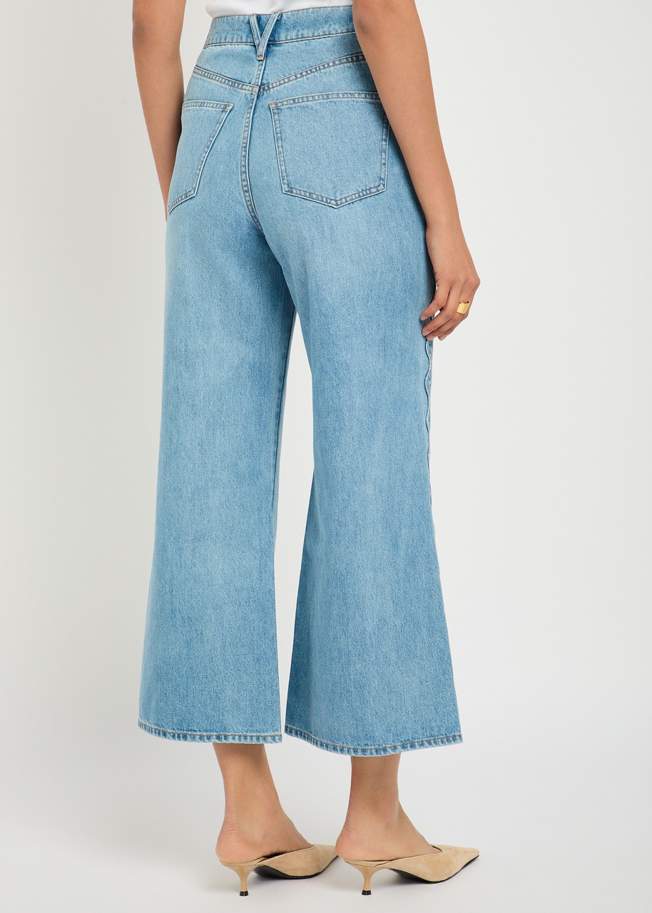 Veronica Beard Taylore Wide-leg Cropped Jeans - 3