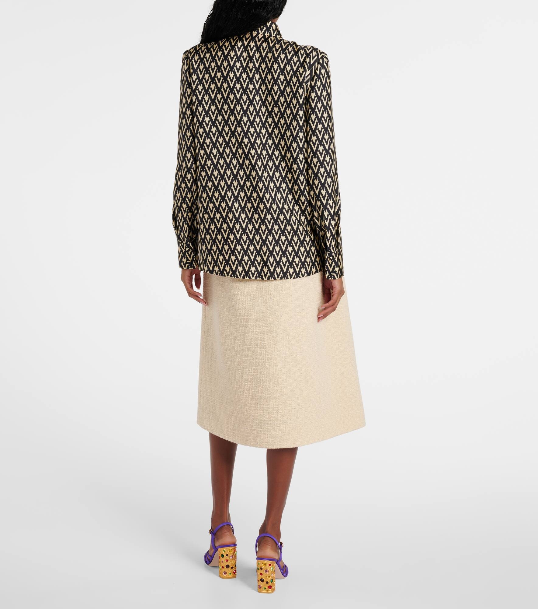 Toute La V silk twill shirt - 3