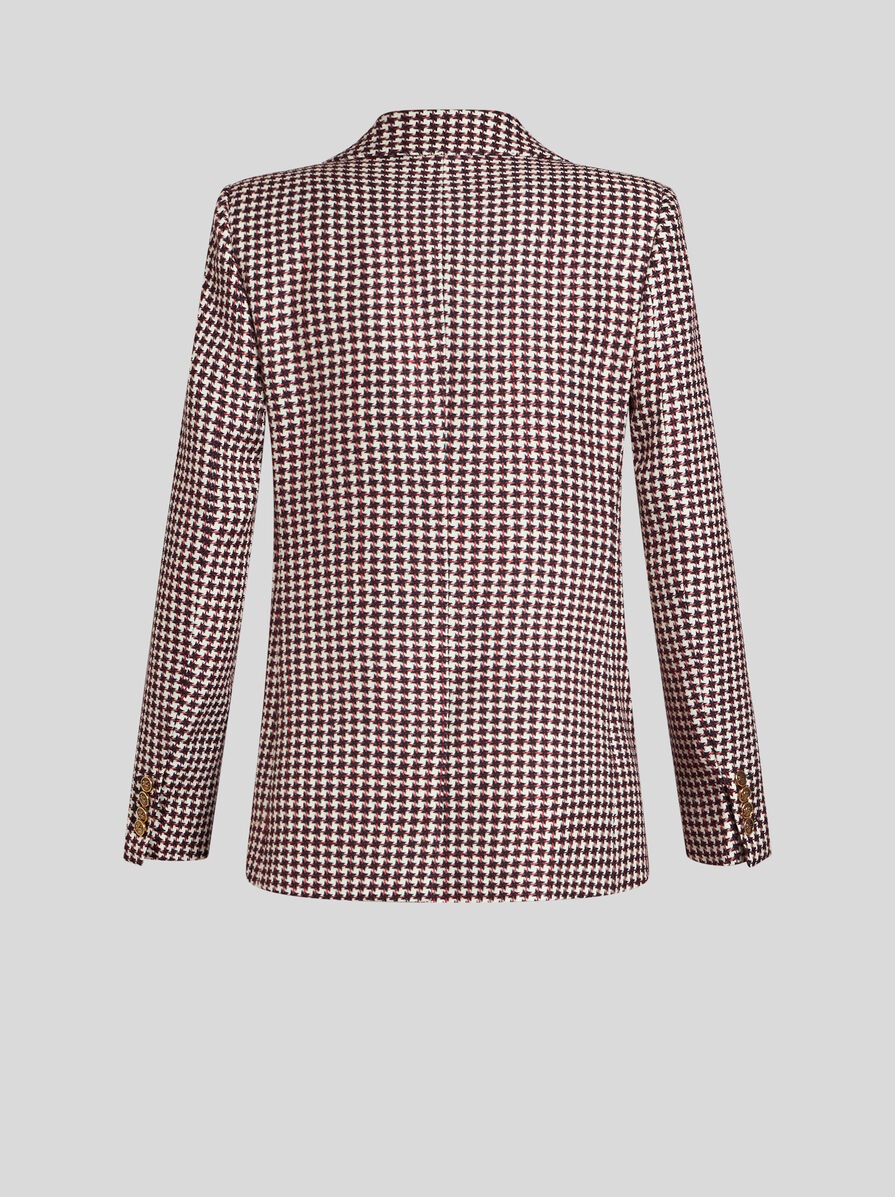 DOUBLE-BREASTED HOUNDSTOOTH JACKET - 6