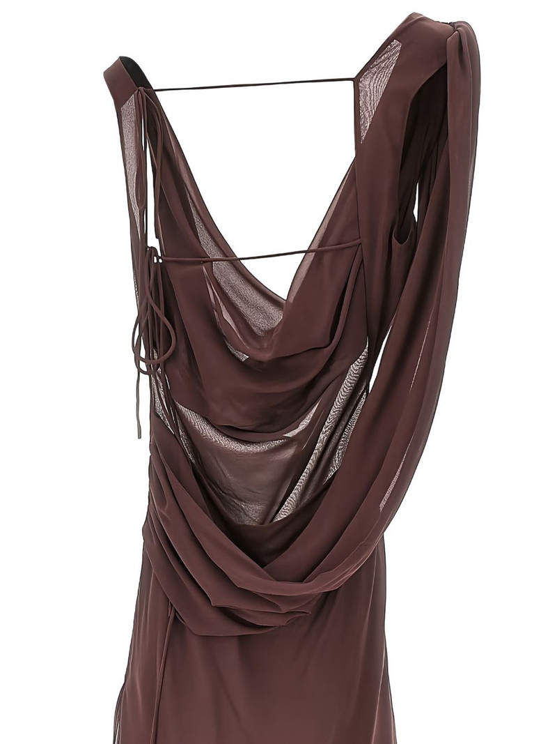 THE ANDAMANE draped tie-detail dress outlook