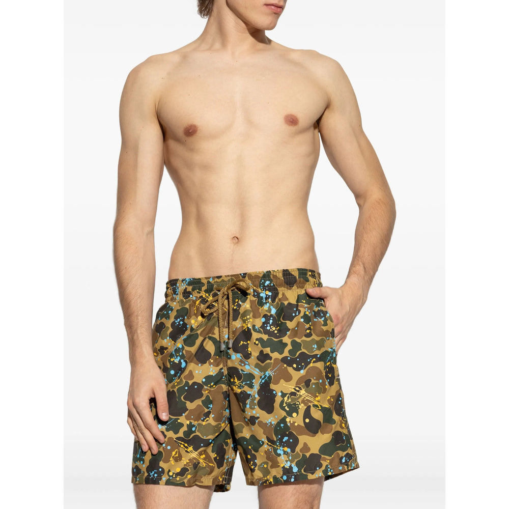 Palm Angels Brown Beachwear - Swim Shorts Men - 2