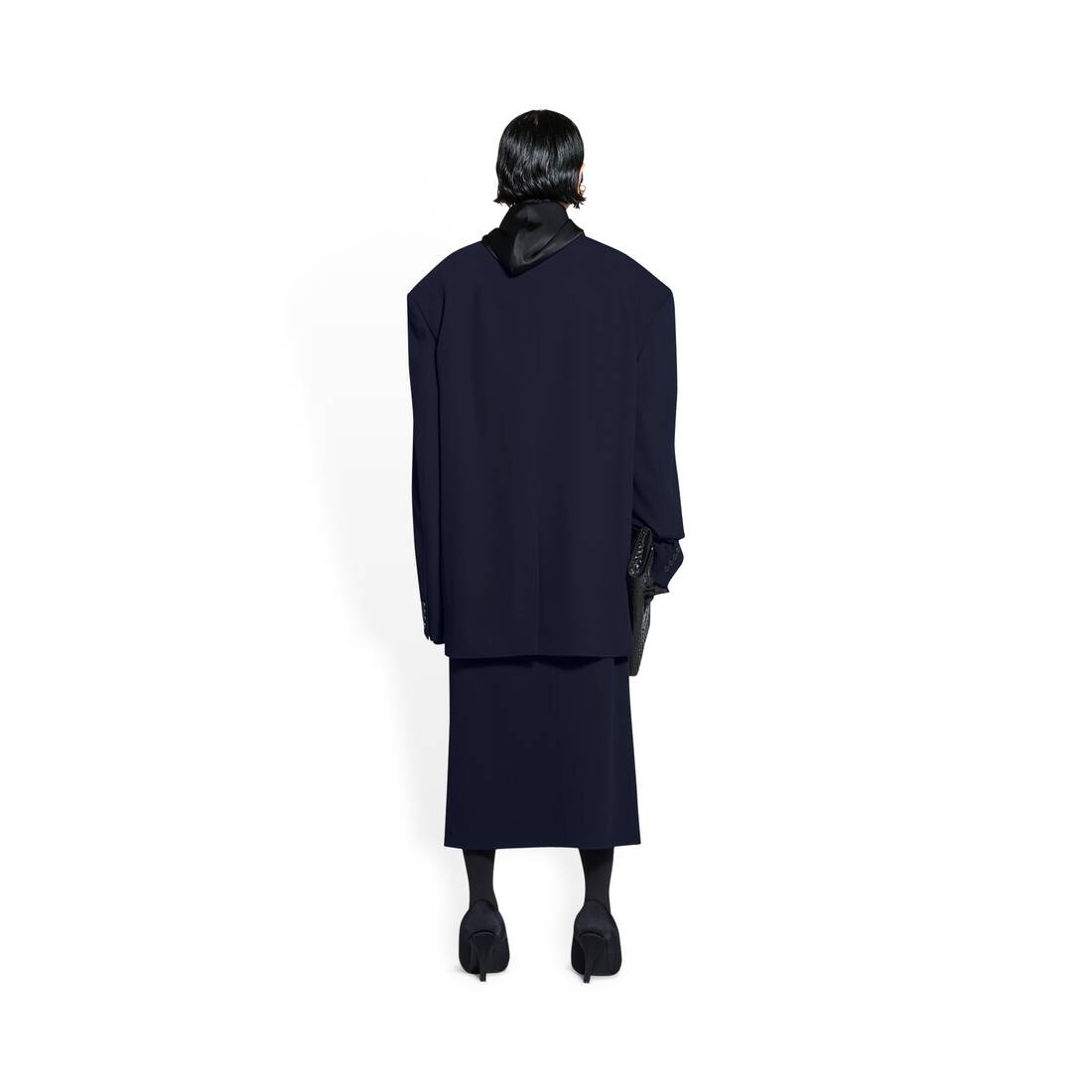 Oversized Jacket in Navy Blue - 4