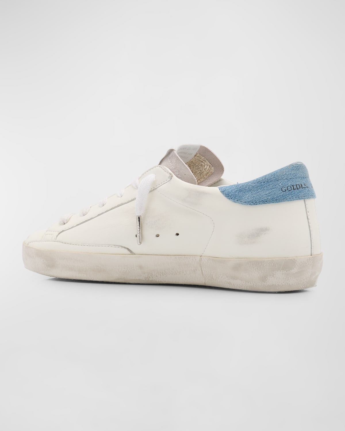 Superstar Denim Mixed Leather Low-Top Sneakers - 4