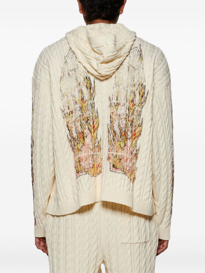flame cable knit hoodie 5