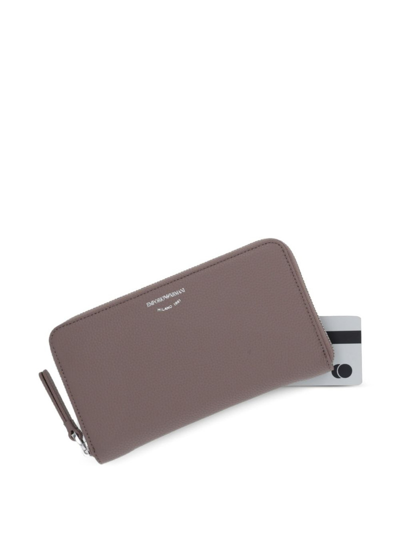 logo-lettering zip-fastening wallet 3