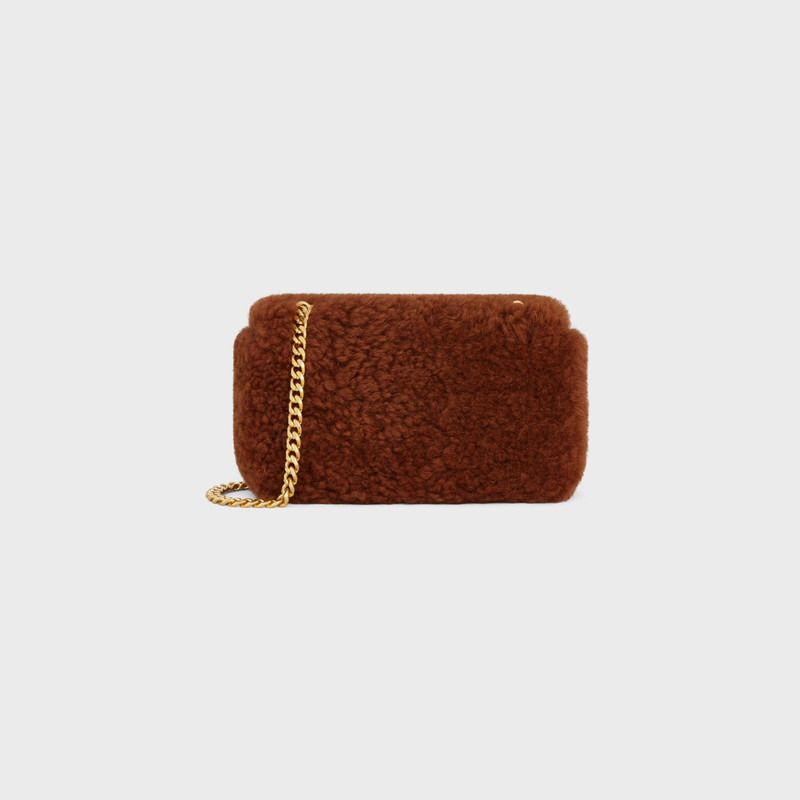 CHAIN SHOULDER BAG CLAUDE in SHEARLING 3