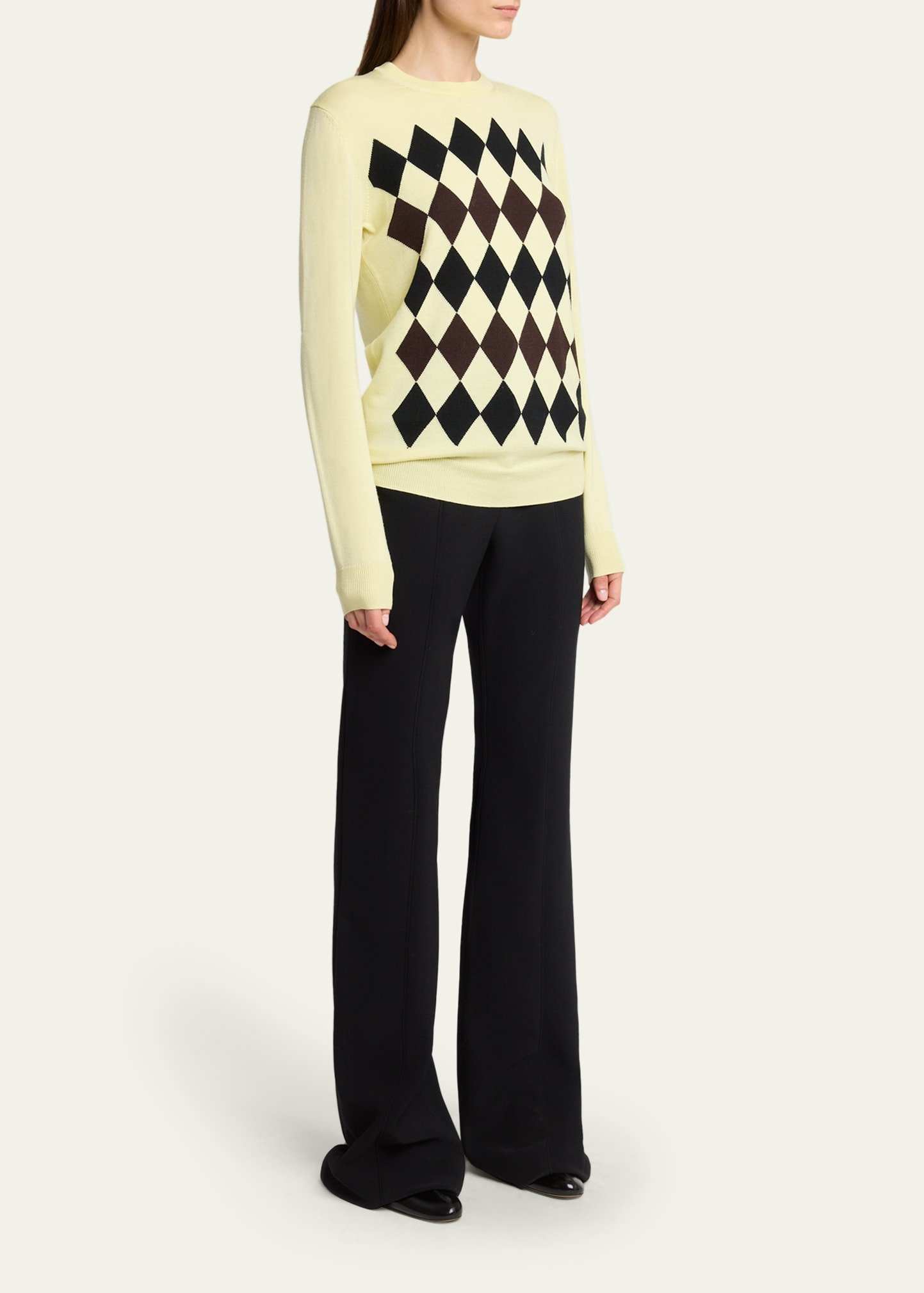Vivian Argyle Crewneck Sweater - 4