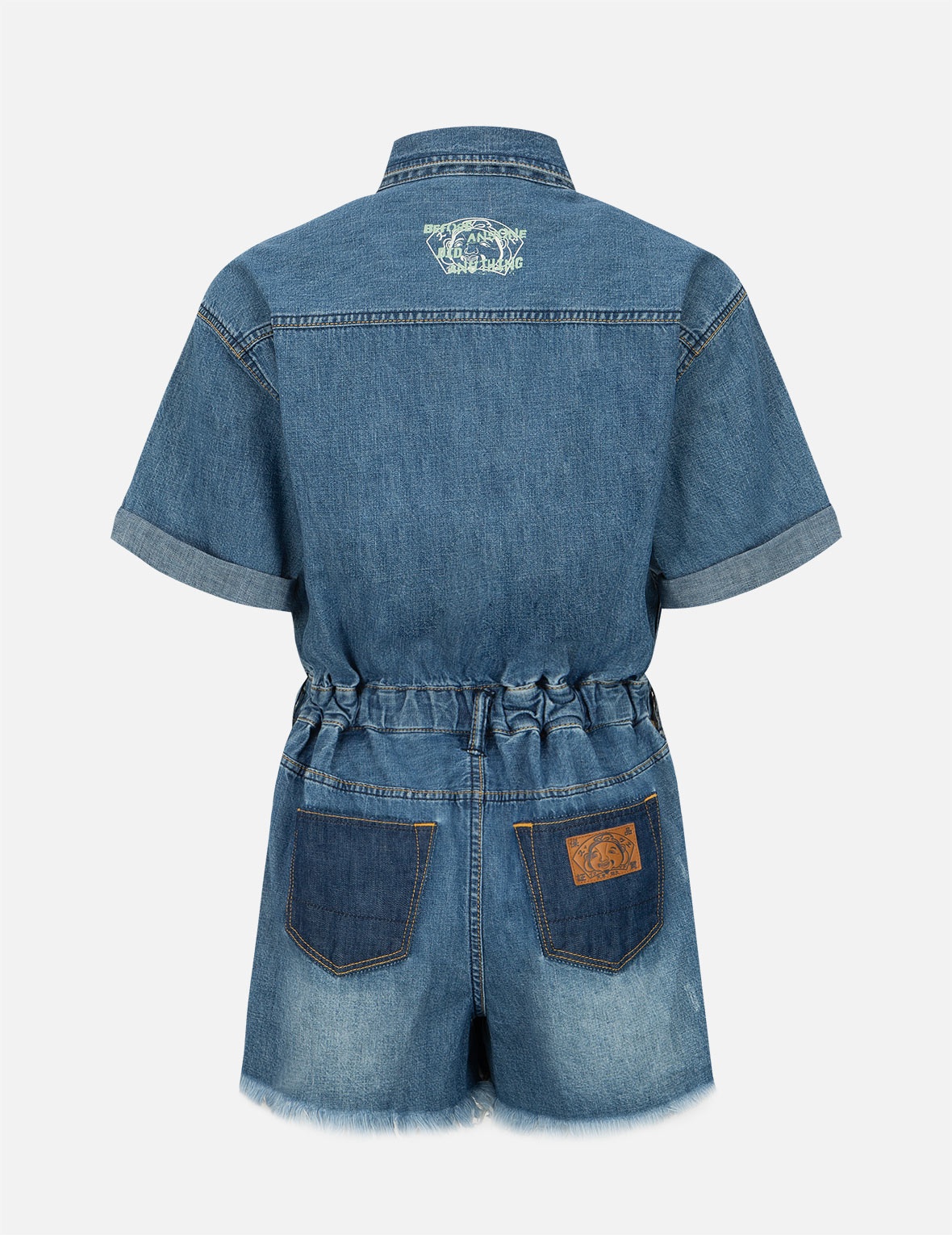 SEAGULL PRINT DENIM JUMPSUIT - 2