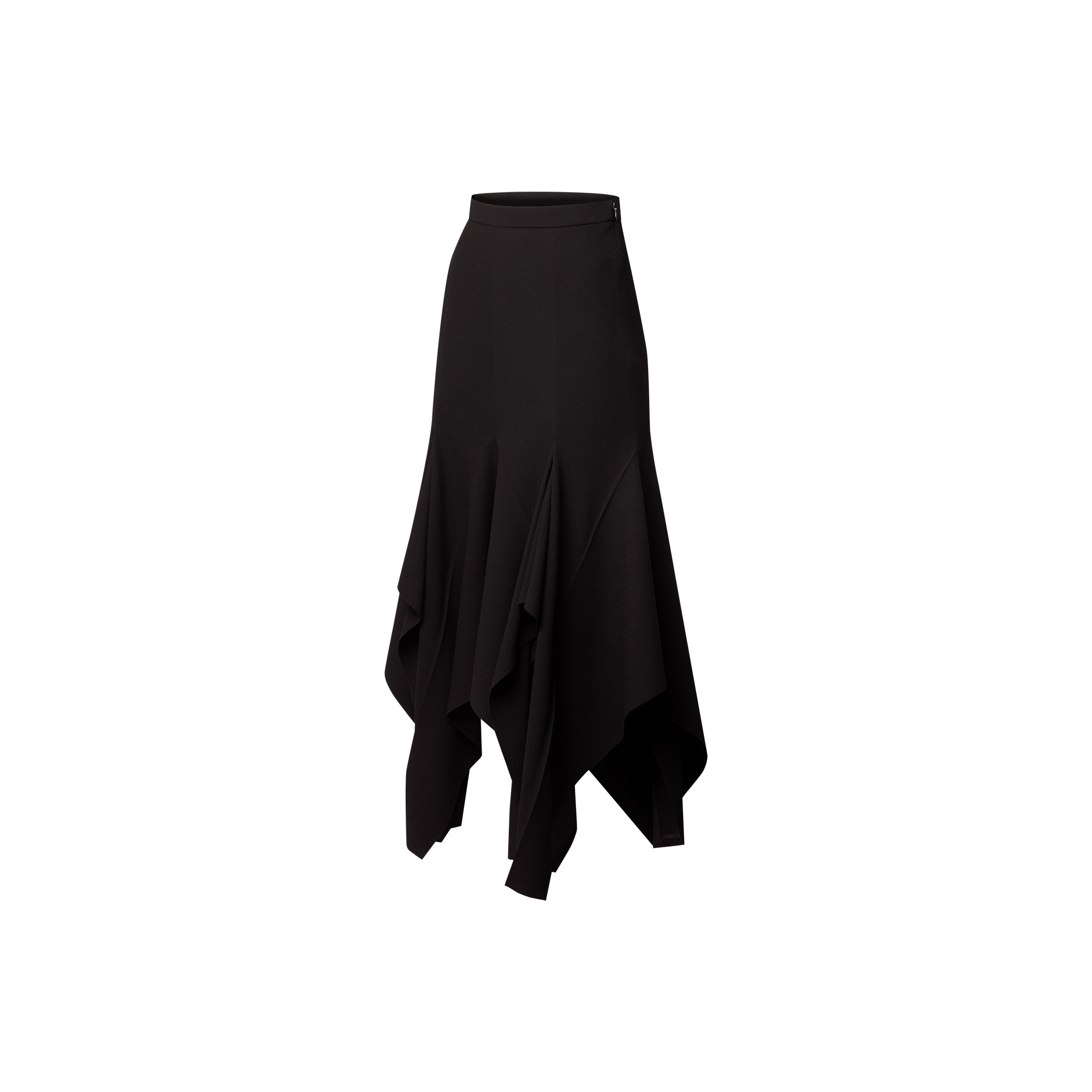Wool Crepe Petal Hem Skirt - 2