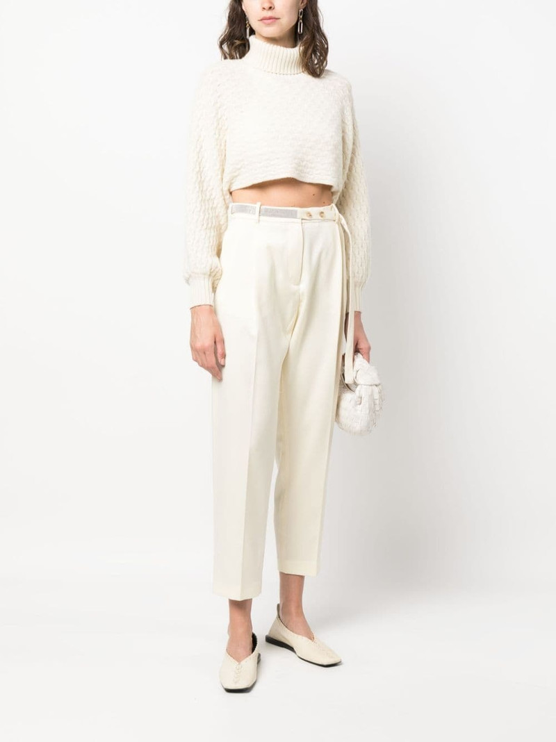 FABIANA FILIPPI rhinestone-embellished  high-waist trousers outlook