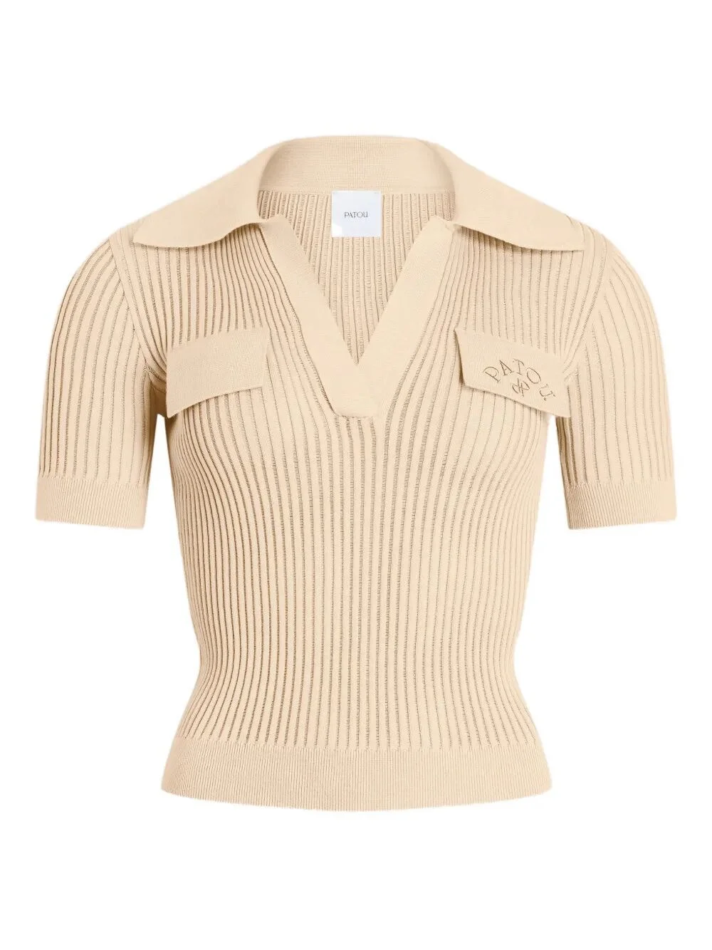 COTTON KNIT POLO WITH LOGO EMBROIDERY - 1