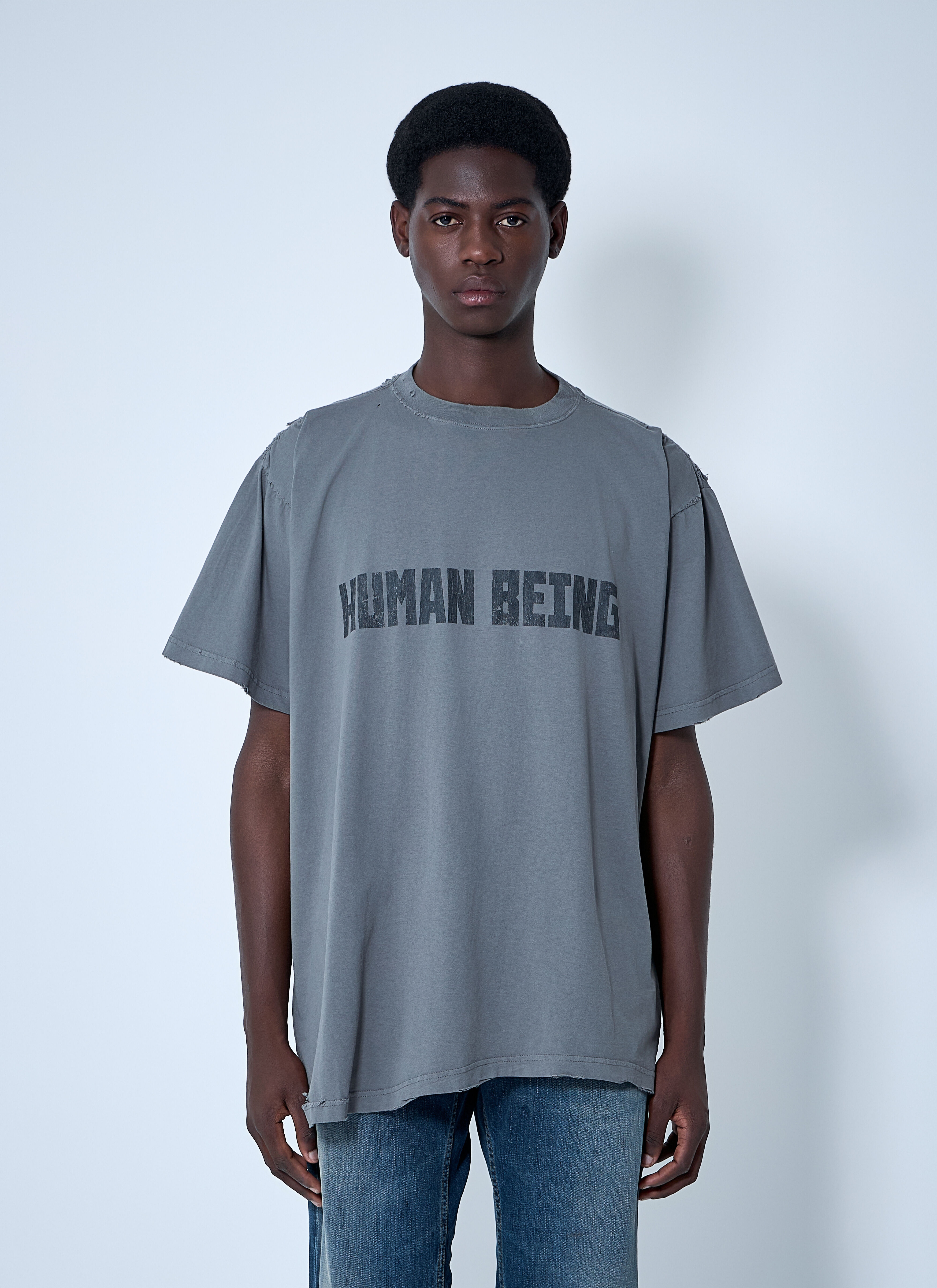 BALENCIAGA Human Being T-Shirt | lncc | REVERSIBLE
