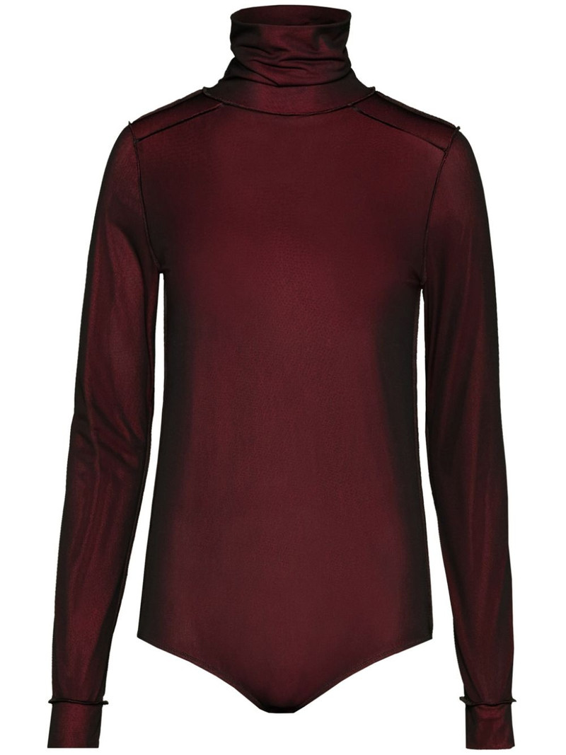 sheer long-sleeve jersey bodysuit 1