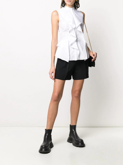 Alexander McQueen ruffled sleeveless peplum blouse outlook