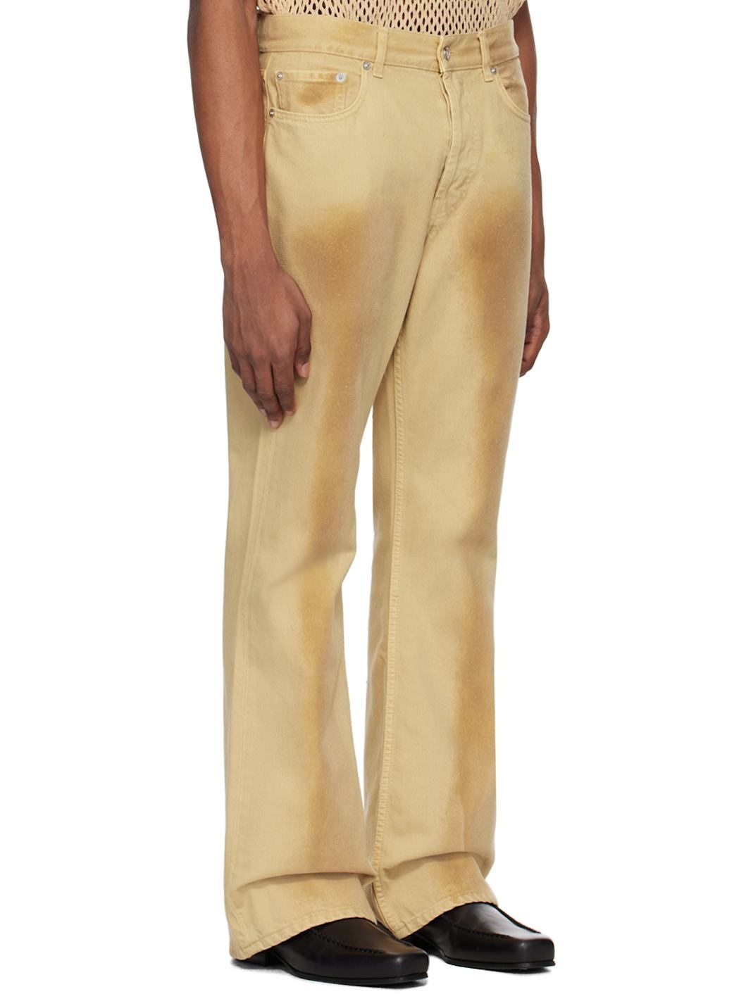 Beige Rider Cut Jeans - 2