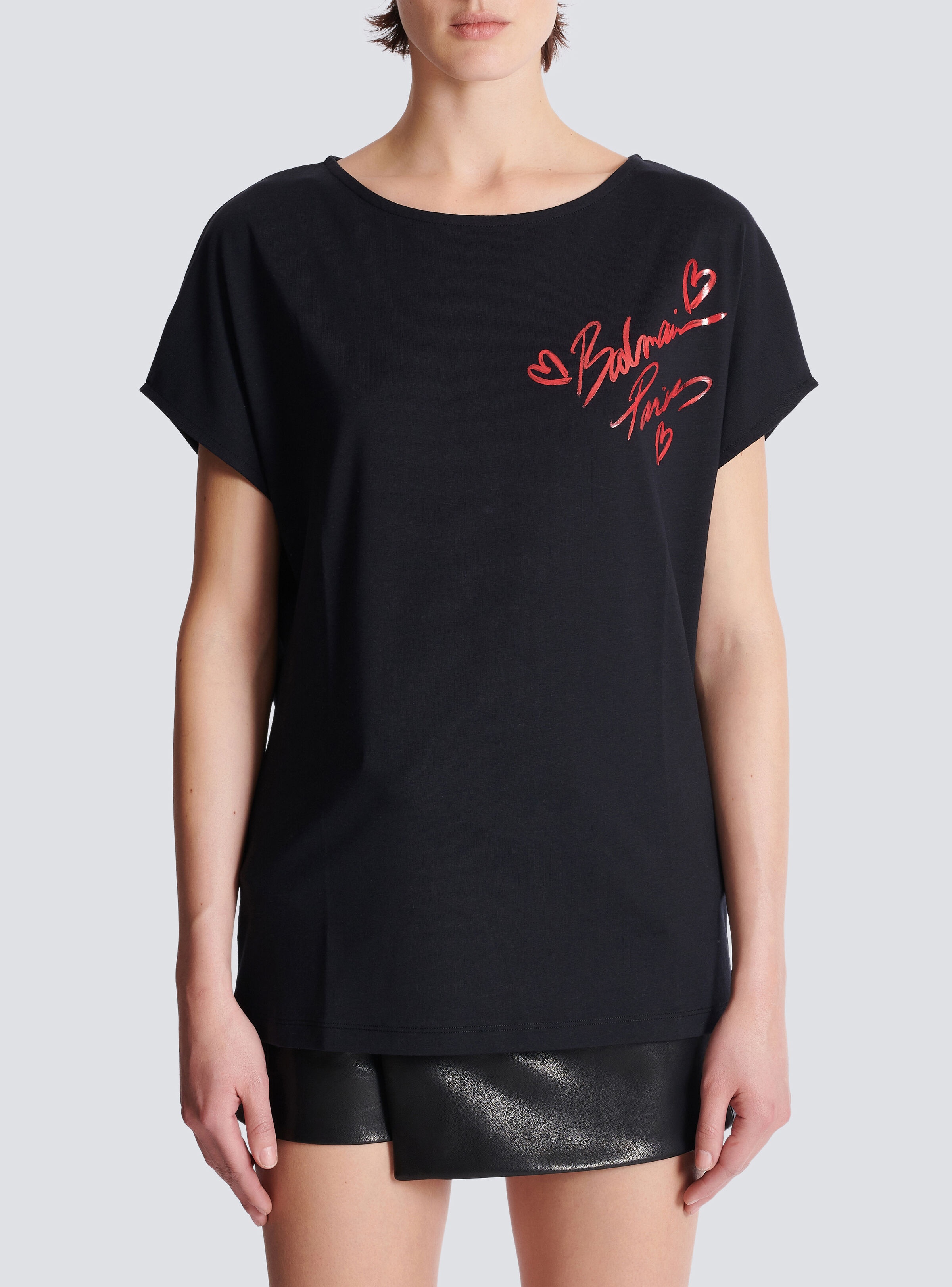 Short-sleeved Balmain Lipstick T-shirt - 5