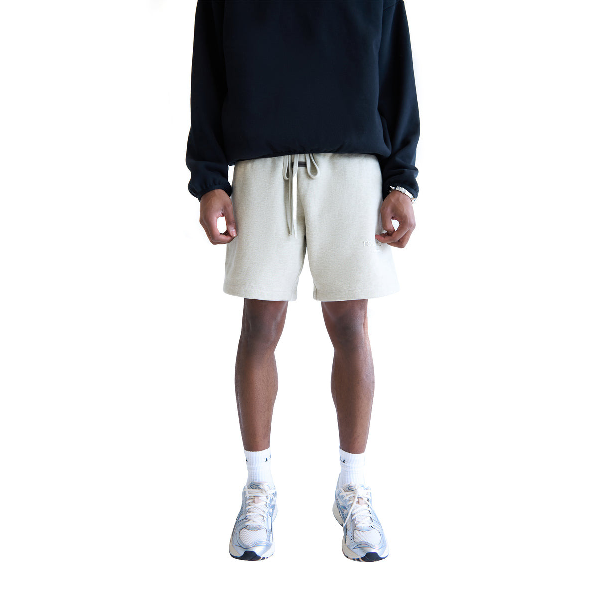 SOCCER FLEECE SHORTS (HEATHER STONE) - 2
