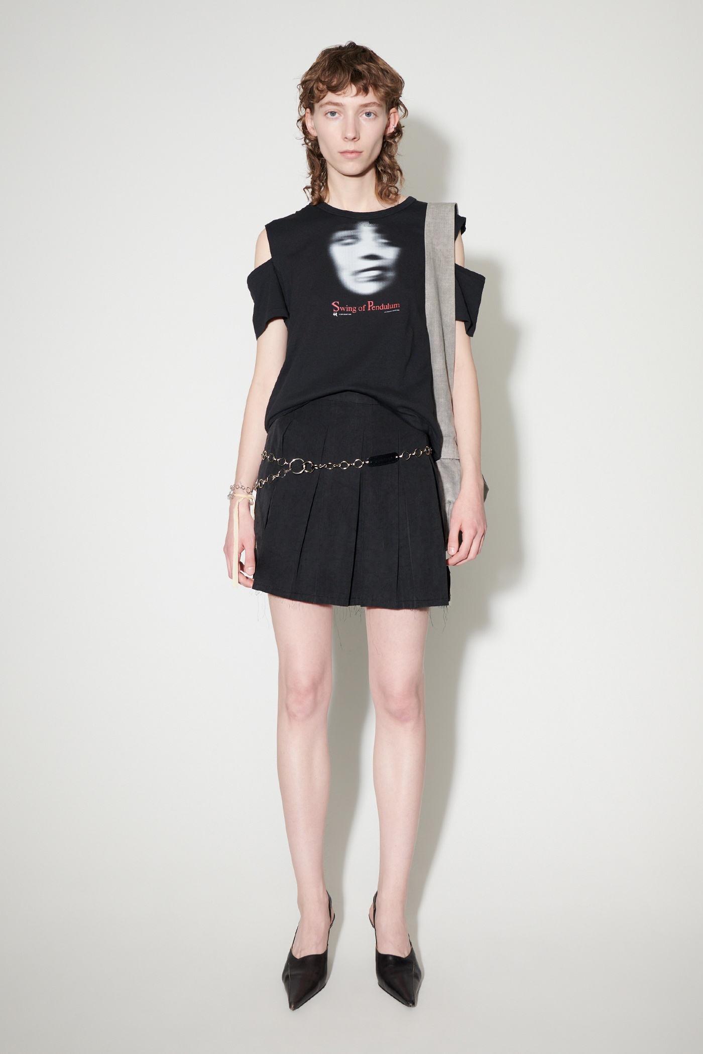 Object Skirt Black Peached Cupro Poplin - 2