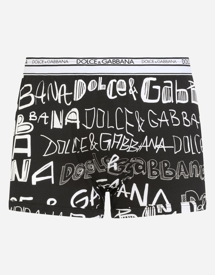 Logo-print two-way stretch cotton boxers - 1